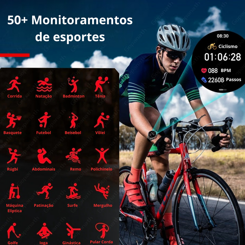 SmartWatch S100T IP67 e Lanterna Embutida™