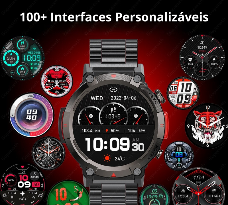 SmartWatch S100T IP67 e Lanterna Embutida™