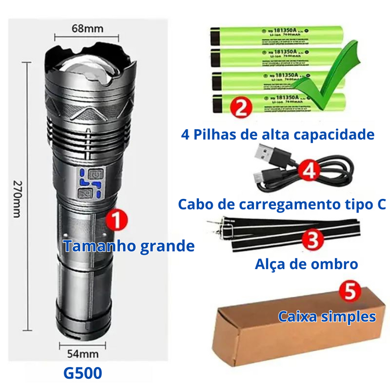 Lanterna De Led Super Potente GT60