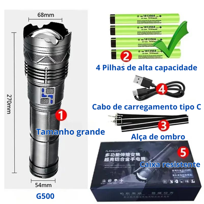 Lanterna De Led Super Potente GT60