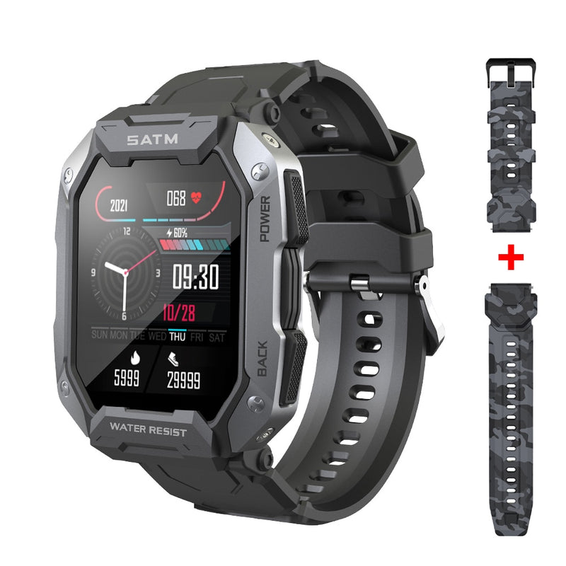 SmartWatch Militar À Prova d'Água + Pulseira de Brinde