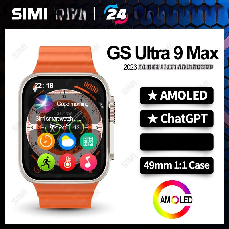 Smartwatch GS Ultra 9 Max 2023 , Chat GPT, Tela Amoled, Bússula, NFC, Android e IOS.