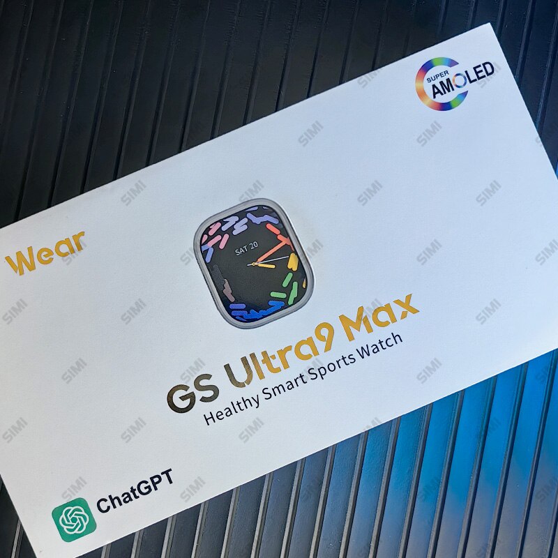 Smartwatch GS Ultra 9 Max 2023 , Chat GPT, Tela Amoled, Bússula, NFC, Android e IOS.