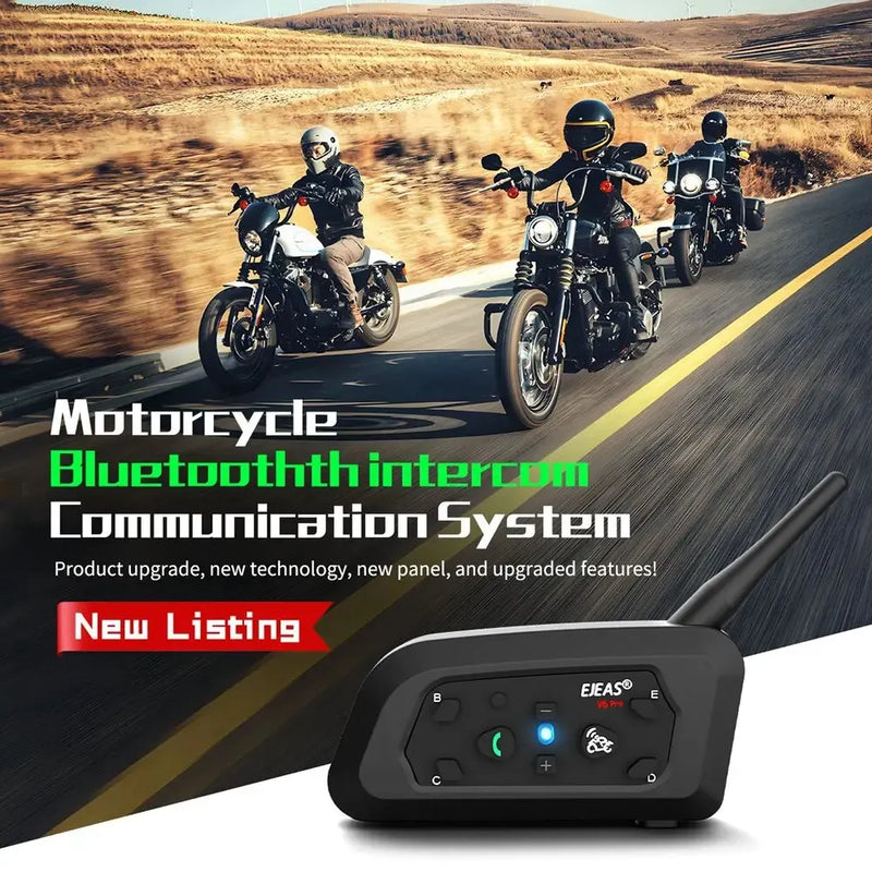 Intercomunicador de Capacete Duplo V6 Pro