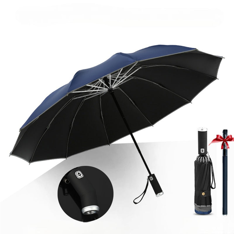 GUARDA CHUVA TOTALMENTE AUTOMATICO COM LED