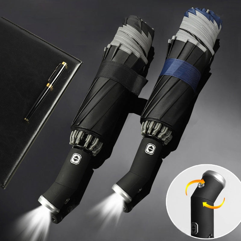 GUARDA CHUVA TOTALMENTE AUTOMATICO COM LED