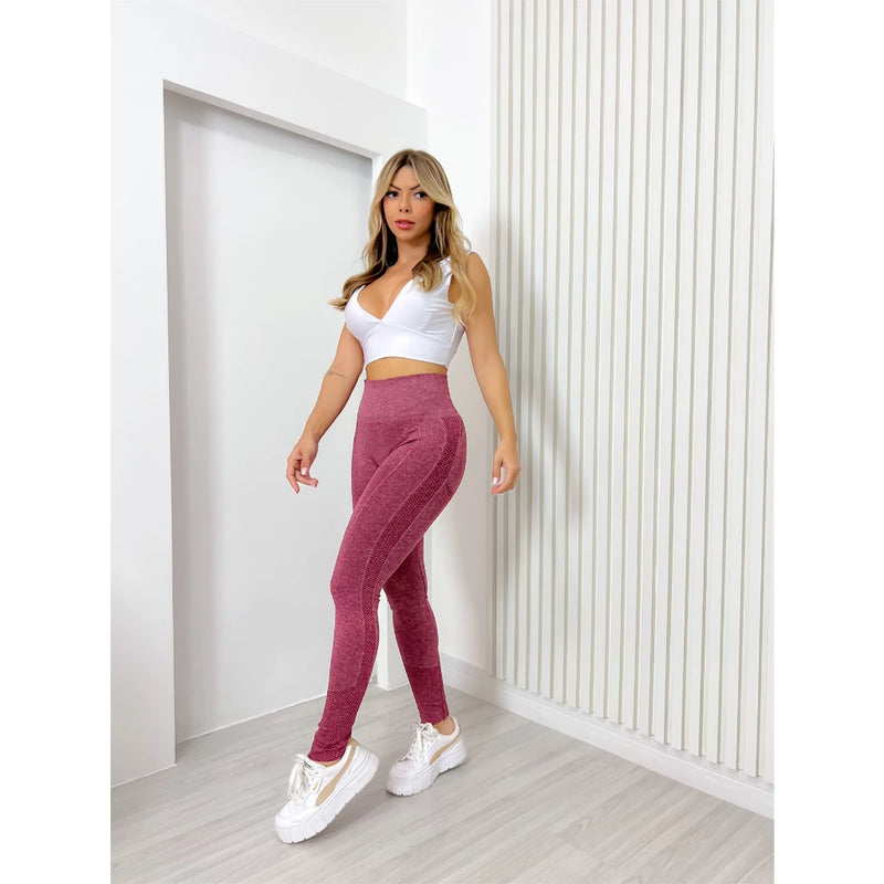 Calça Legging Esportiva Academia Cintura Alta Elástica