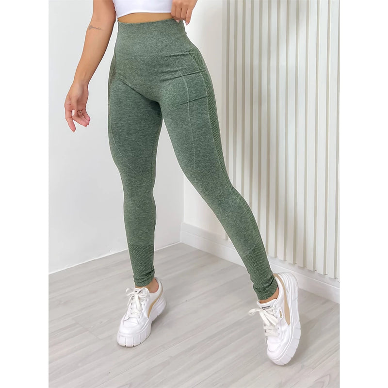 Calça Legging Esportiva Academia Cintura Alta Elástica