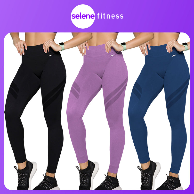 Calça Legging Selene Sem Costura Cintura Alta