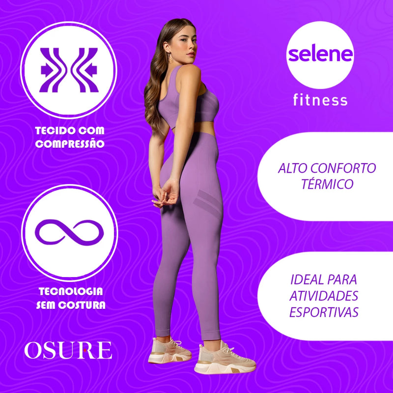 Calça Legging Selene Sem Costura Cintura Alta
