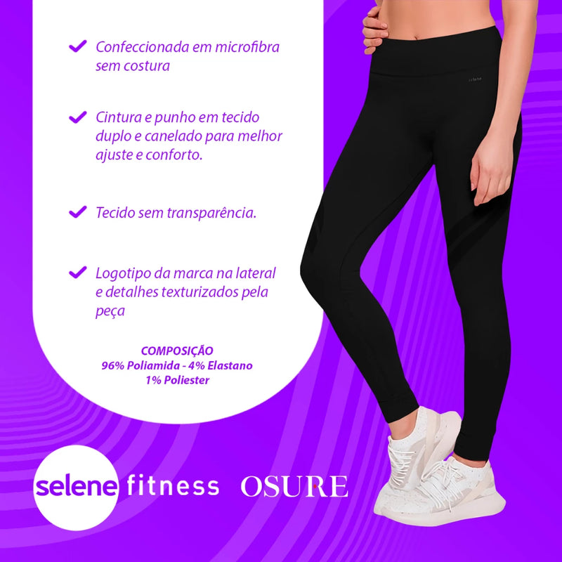 Calça Legging Selene Sem Costura Cintura Alta
