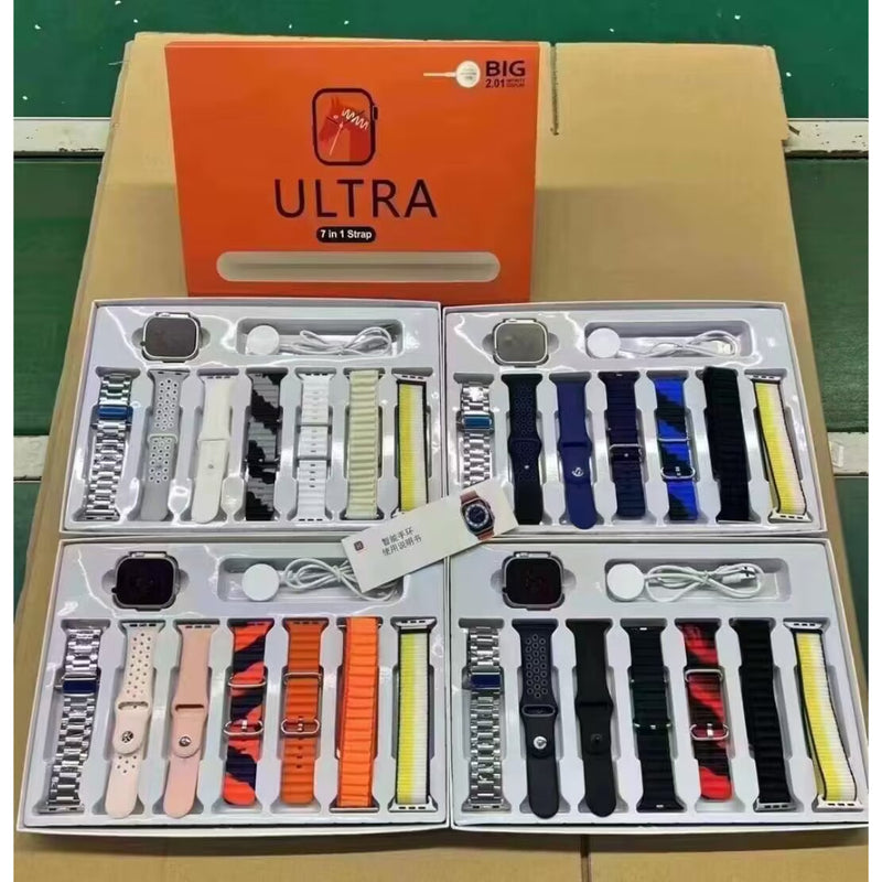 SmartWatch Ultra Serie 8 com 7 Pulseiras Avulsas