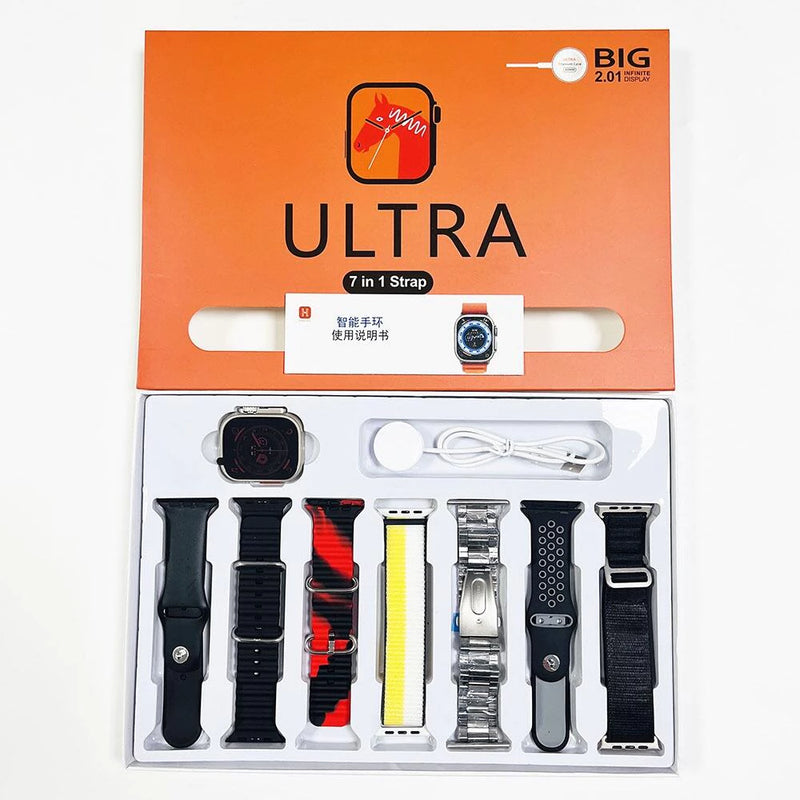 SmartWatch Ultra Serie 8 com 7 Pulseiras Avulsas