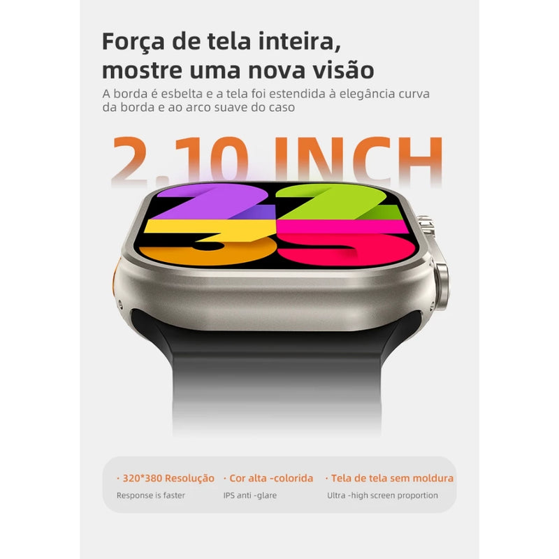SmartWatch HW Ultra 2 com 7 Pulseiras