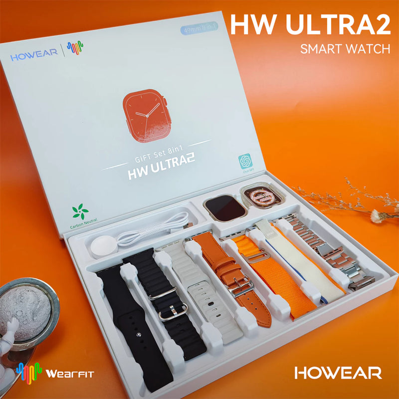 SmartWatch HW Ultra 2 com 7 Pulseiras