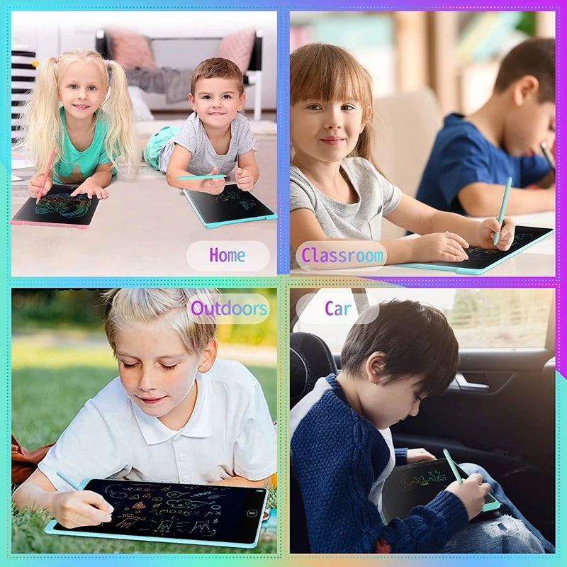 Lousa Mágica Tablet Infantil 12 Pol Digital Educativo Para Criança De Escrever E Desenhar Su