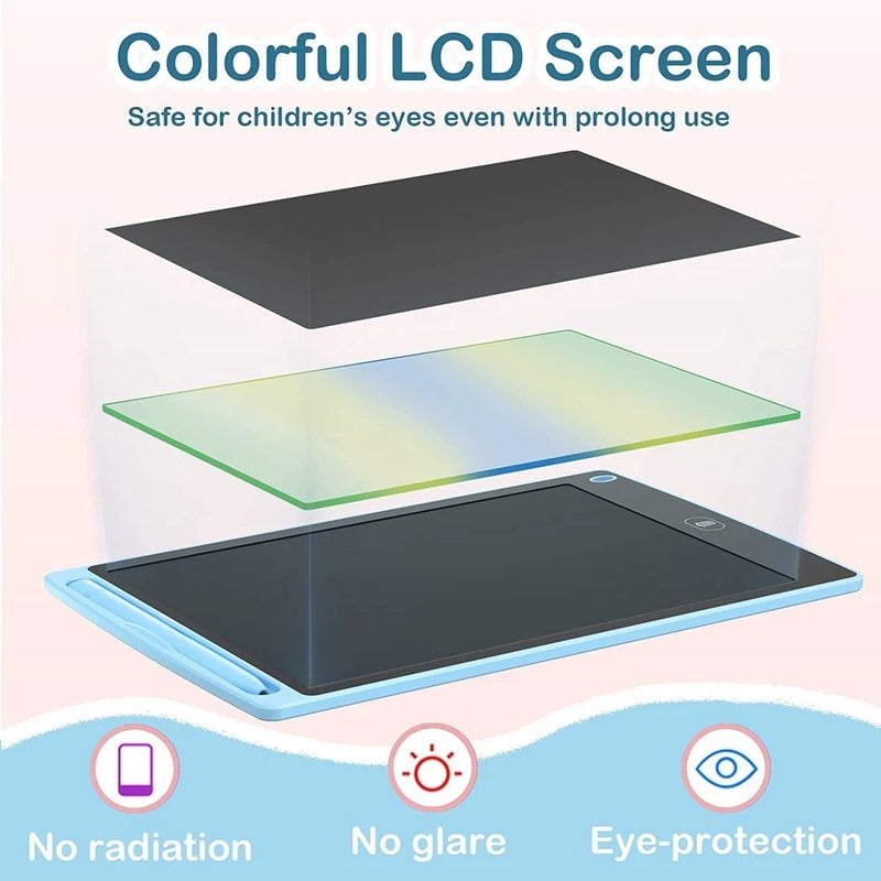 Lousa Mágica Tablet Infantil 12 Pol Digital Educativo Para Criança De Escrever E Desenhar Su